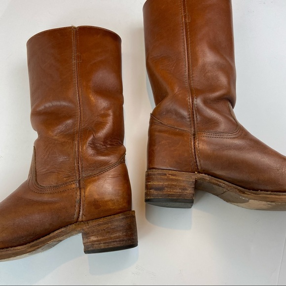 Vintage 70s Frye Size 9 D Womens Campus Pull On Leather Boots - Picture 6 of 14